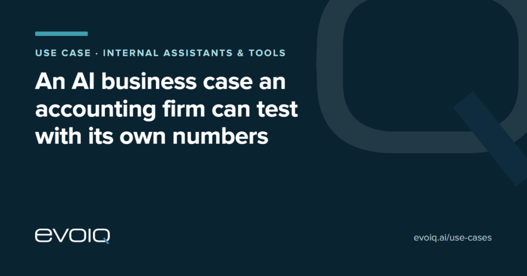 AI business case for accounting firms: a model you test with your own numbers