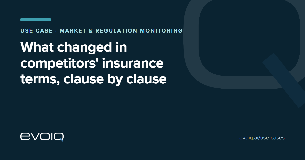 Competitor policy monitoring: what changed in rivals’ insurance terms, clause by clause