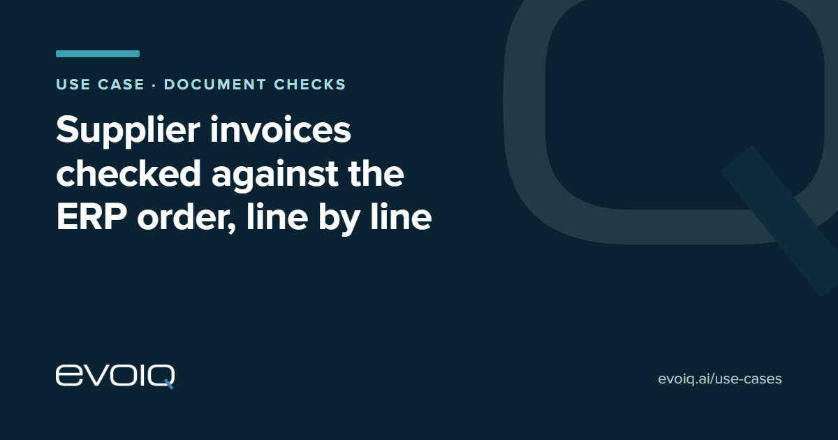 Supplier invoice reconciliation AI: every line checked against the ERP order, people see only the exceptions